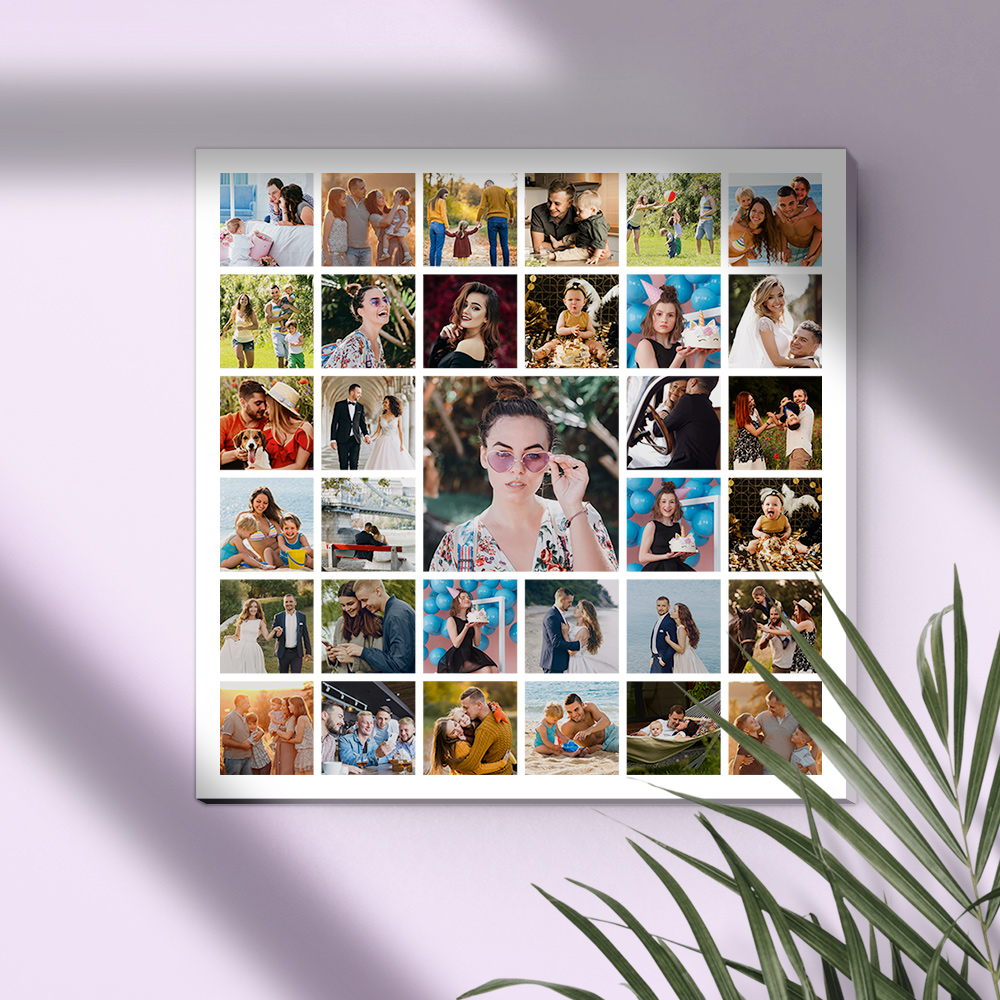 Фотоколлаж на холсте 41.5х41.5 на 33 фото Фотоколлаж на холсте 41.5х41.5 на 33 фото