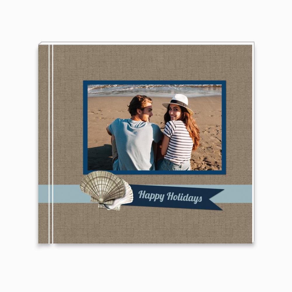 Фотокнига Люкс Шёлк 21х21 см c шаблоном «Happy holidays» Фотокнига Люкс Шёлк 21х21 см c шаблоном «Happy holidays»