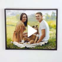 Фотография на холсте 40х50 в парящей теневой рамке цвета венге