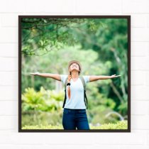 Фотография на холсте 80х80 в парящей теневой рамке цвета венге