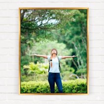 Фотография на холсте 40х60 в парящей теневой рамке цвета античное золото