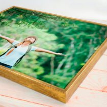Фотография на холсте 120х80 в парящей теневой рамке цвета античное золото