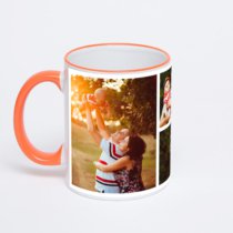 Кружка с оранжевой ручкой и ободком