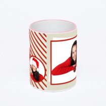 Кружка с розовой ручкой и ободком