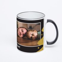 Кружка с черной ручкой и ободком