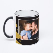 Кружка с черной ручкой и ободком