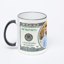 Кружка с черной ручкой и ободком