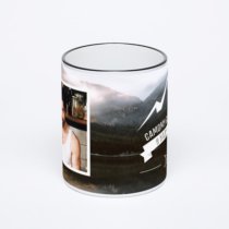 Кружка с черной ручкой и ободком