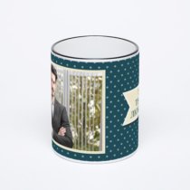 Кружка с черной ручкой и ободком