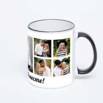 Кружка с черной ручкой и ободком