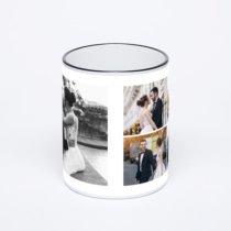 Кружка с черной ручкой и ободком