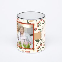 Кружка с черной ручкой и ободком