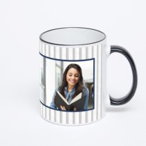 Кружка с черной ручкой и ободком