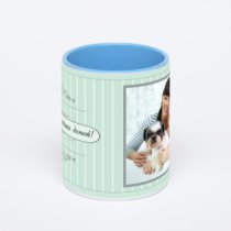 Синяя кружка с фотопечатью