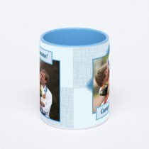 Синяя кружка с фотопечатью