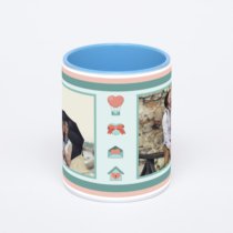 Синяя кружка с фотопечатью