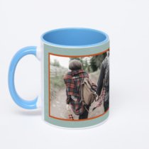 Синяя кружка с фотопечатью