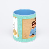 Синяя кружка с фотопечатью