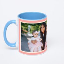 Синяя кружка с фотопечатью