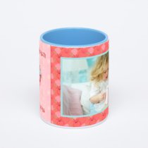 Синяя кружка с фотопечатью