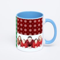 Синяя кружка с фотопечатью