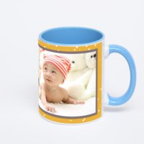 Синяя кружка с фотопечатью
