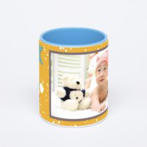 Синяя кружка с фотопечатью