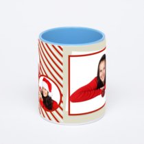 Синяя кружка с фотопечатью