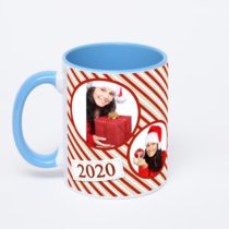 Синяя кружка с фотопечатью