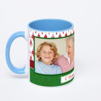 Синяя кружка с фотопечатью