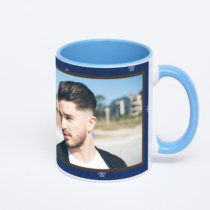 Синяя кружка с фотопечатью