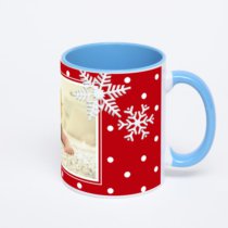 Синяя кружка с фотопечатью