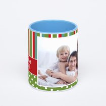Синяя кружка с фотопечатью