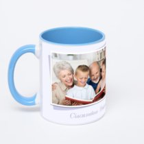 Синяя кружка с фотопечатью