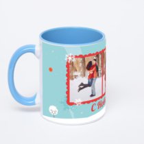 Синяя кружка с фотопечатью