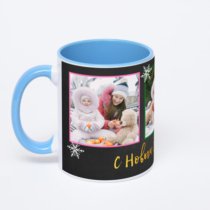 Синяя кружка с фотопечатью