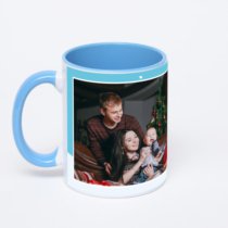 Синяя кружка с фотопечатью