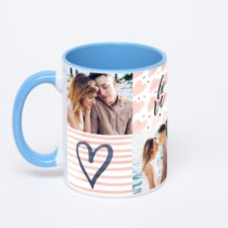 Синяя кружка с фотопечатью