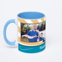 Синяя кружка с фотопечатью