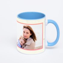 Синяя кружка с фотопечатью