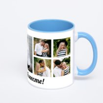 Синяя кружка с фотопечатью