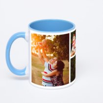 Синяя кружка с фотопечатью