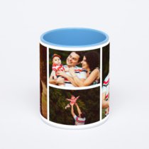 Синяя кружка с фотопечатью