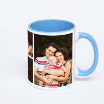 Синяя кружка с фотопечатью