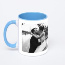 Синяя кружка с фотопечатью