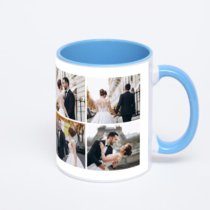 Синяя кружка с фотопечатью