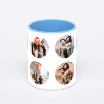 Синяя кружка с фотопечатью