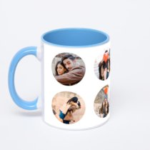 Синяя кружка с фотопечатью