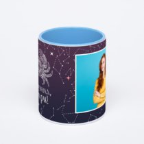 Синяя кружка с фотопечатью