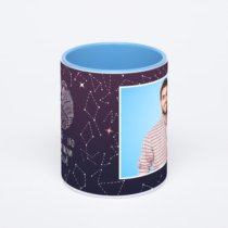 Синяя кружка с фотопечатью